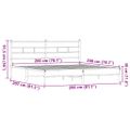 vidaXL Kovový posteľný rám bez matraca hnedý dub 200x200 cm