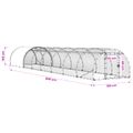 vidaXL Kurník pre kurčatá Strieborná 800 x 150 x 100 cm