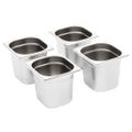 vidaXL Gastronádoby 8 ks, GN 1/6, 150 mm, nehrdzavejúca oceľ
