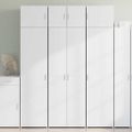 vidaXL Úložná skrinka biela 70x42,5x225 cm kompozitné drevo