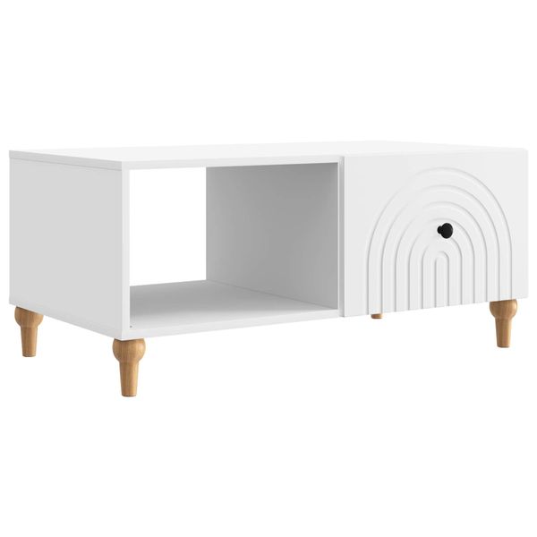 vidaXL Konferenčný stolík Biela 90 x 50 x 40 cm Kompozitné drevo