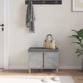vidaXL Predsieňová lavica s vankúšom Betónovo Sivá 60 x 38 x 46 cm