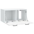 vidaXL Nástenná TV skrinka Biela 59,5 x 31 x 30 cm Kompozitné drevo