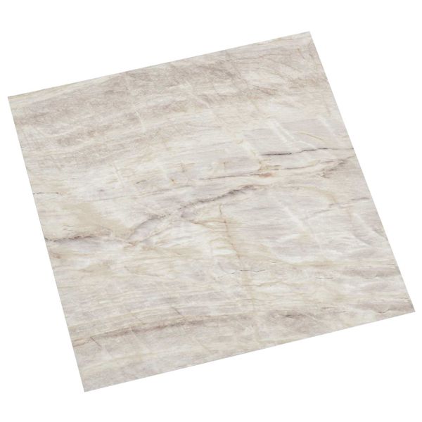 vidaXL Samo-lepiace podlahové dosky 30,5 x 30,5 cm 20 pcs PVC Béžová