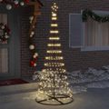 vidaXL LED vianočný stromček Teplá biela 250 cm Kov
