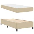 vidaXL Rám postele s matracmi Svetlozelená šedá 80 x 200 cm látka
