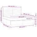 vidaXL Posteľný rám boxsping s matracom tmavozelený 160x200 cm zamat