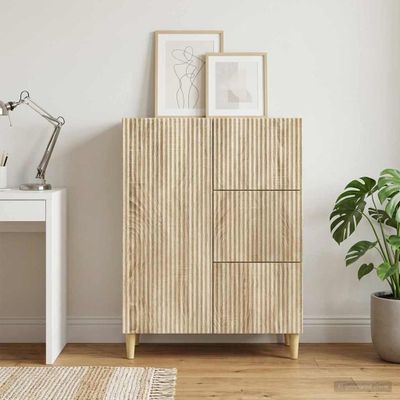 vidaXL Servírovacia skriňa so zásuvkou Dub sonoma 66 x 34,5 x 90 cm