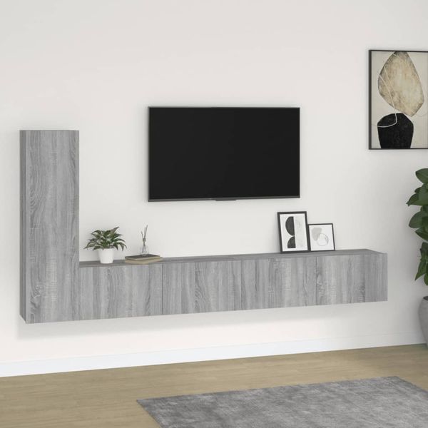 vidaXL 3-dielna súprava TV skriniek sivá sonoma spracované drevo