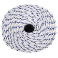 vidaXL Lodné lano biele 10 mm 100 m polypropylén