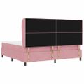 vidaXL Posteľ s pružinovým rámom Ružová 200 x 200 cm Zamat