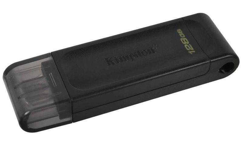 128GB Kingston DT70 USB-C 3.2 gen. 1 Flashdisk, 128GB, USB 3.0 typ C, čierny