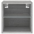 vidaXL TV nástenná skrinka s LED svetlami sivá sonoma 30x28,5x30 cm