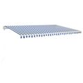 vidaXL Automaticky zaťahovacia markíza 500x350 cm modro-biela