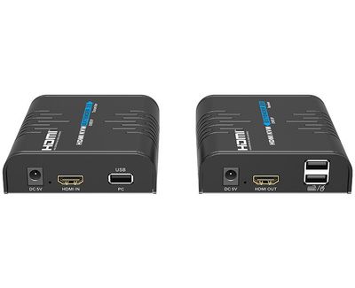 XtendLan HDMI prenos po LAN, vysielač a prijímač, UDP/Multicast, 100Mbps@1080p, prenos USB, funkcia KVM Extender vysielač, HDMI KVM over IP, 1080P@60Hz, dosah 120 m, CAT6, ipcolor STREAM, KVM, 256 vstupov, DC 5V/1A