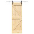 vidaXL Posuvné dvere NARVIK 70 x 210 cm (152,5 cm) Prírodná a čierna