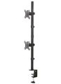 Neomounts FPMA-D550DVBLACK/Držák displeje/na stůl/10-32"/svorka/VESA 100X100/nosn. 2x6kg/2 displeje vert/černý Držák, VESA, stolní, pro 2 ploché monitory nad sebou, úhloprícka 10"-32", náklon 90°, otácení 180°, rotace 360°, nosnost 12kg, ce