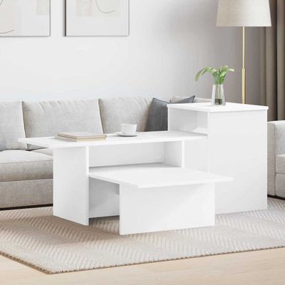 vidaXL Konzolový stôl Biela 91,5 x 35 x 38,5 cm Kompozitné drevo