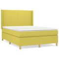 vidaXL Boxspring posteľ s matracom zelená 140x190 cm látka