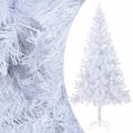 vidaXL Osvetlený umelý vianočný stromček+gule 210 cm, 910 vetvičiek