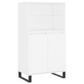 vidaXL Vysoká skrinka biela 60x36x110 cm spracované drevo