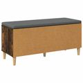 vidaXL Predsieňová lavica s vankúšom Údený Dub 100 x 38 x 46 cm