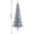 vidaXL Úzky vianočný stromček strieborný 150 cm