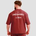Tričko Oversized Unstoppable Red - GymBeam, veľkosť L, veľkosť oblečenia L