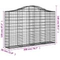 vidaXL Oblúkový gabionový kôš 200x30x120/140cm pozinkované železo