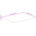 vidaXL Stolová doska 90x70x1,5 cm obdĺžniková masívny mangovník