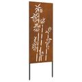 vidaXL Záhradná clona na súkromie Kvetinový Hrdzavý 50 x 140 cm