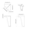 vidaXL Nohy nábytku 2 ks Čierna 54,1 x 54,1 x 100 mm Železo