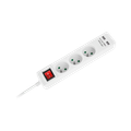 Predlžovací kábel REBEL URZ3202-3  3 zásuvky, 3m, vypínač, 2xUSB, biela