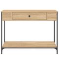 vidaXL Konzolový stolík dub sonoma 100x34,5x75 cm kompozitné drevo