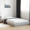 vidaXL Posteľný rám s LED svetlami betónový 75x190 cm kompozitné drevo