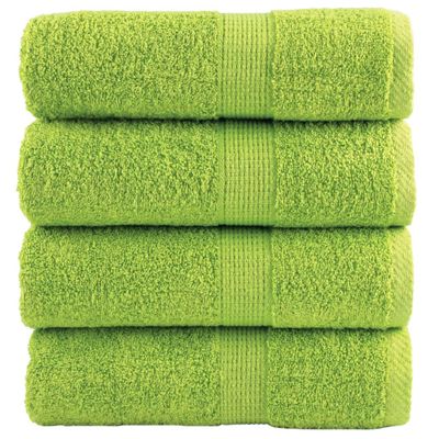 vidaXL Prémiové umývacie utierky SOLUND 4 ks jablkovo zelené 30x30 cm 600 g/m²
