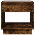 vidaXL Nočný stolík s nekonečnými LED dymový dub 50x50x50 cm