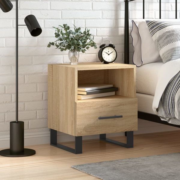 vidaXL Nočný stolík dub sonoma 40x35x47,5 cm kompozitné drevo