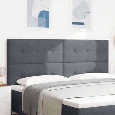 vidaXL LED hlavová doska s LED pásikmi Biely 200 cm Zamat