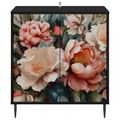 vidaXL Servírovacia skriňa BORNE Čierny dub 69 x 33 x 76 cm