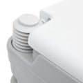 vidaXL Kempingové WC Šedý a biely 41,5 x 36,5 x 30 cm Polyetylén
