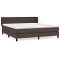 vidaXL Boxspring posteľ s matracom hnedá 180x200 cm umelá koža