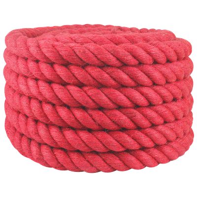 vidaXL Jutové lano 60 mm Červená 100% Tossa juta