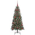 vidaXL Umelý vianočný stromček Zelená 120 cm PVC, plast a oceľ