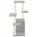 vidaXL Škrabadlo pre mačky so sisalovými stĺpikmi bledosivé 97,5 cm