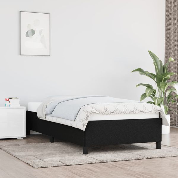 vidaXL Rám postele bez matraca Čierna 80x200cm Látka