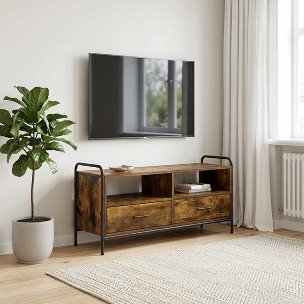 vidaXL TV skrinka 67,5 x 33 x 50 cm Dymový dub Kompozitné drevo