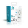 SmartLife chytrá zásuvka NEDIS WIFIP151EWT /Wi-Fi/meranie spotreby/16A/3680W/biela
