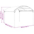 vidaXL Altánok 4 x 3 x 2,6 m Zelená Polyester a oceľ