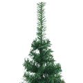 vidaXL Rohový umelý vianočný strom s 300 LED-i Zelená 180 cm PVC a kov